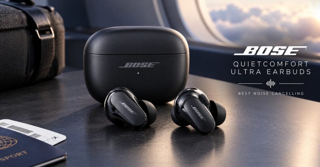 Bose QuietComfort Ultra Earbuds 3D render, best noise cancelling in our best wireless earbuds list