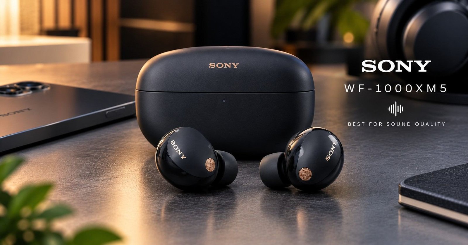Sony WF-1000XM5 3D render, best for sound quality in our best wireless earbuds list