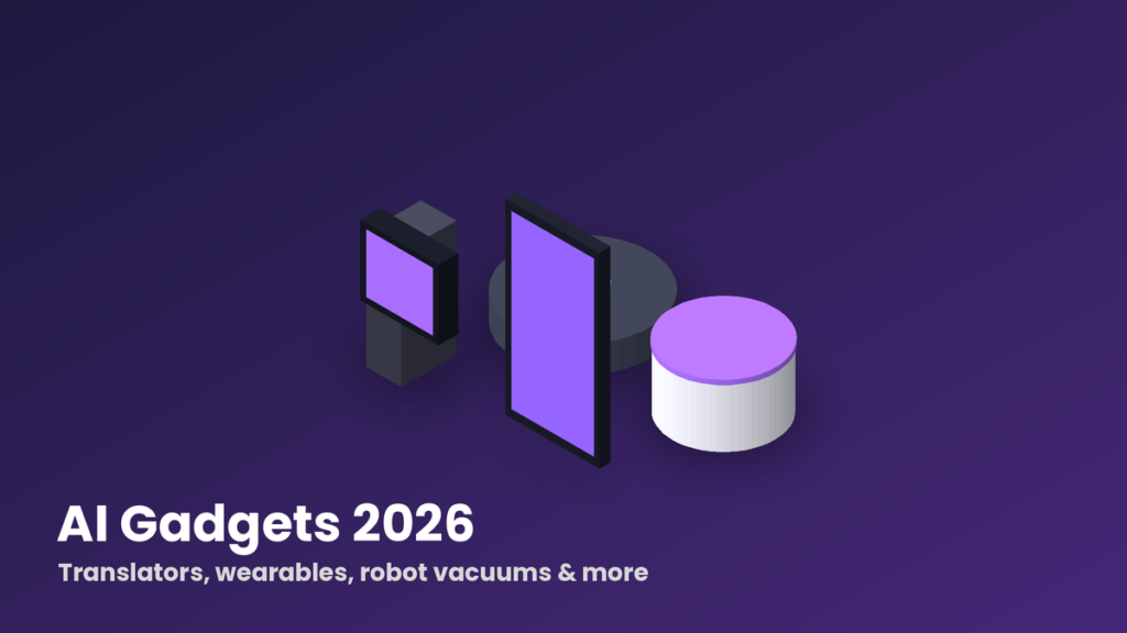 3D isometric robot vacuum, smart speaker, smartwatch and phone for AI Amazon gadgets