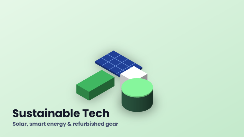 3D isometric solar panel, smart plug and power bank for eco-friendly Amazon gadgets